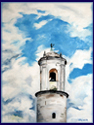 Символ Гаваны, парящий в облаках. о. Куба. Холст, масло (40х50)